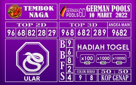 Prediksi Togel german hari ini 10 Maret 2022