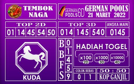 Prediksi Togel german hari ini 21 Maret 2022