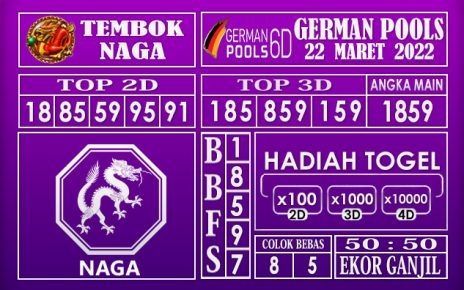 Prediksi Togel german hari ini 22 Maret 2022