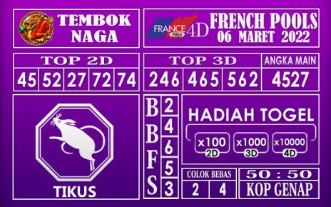 Prediksi togel French hari ini 06 maret 2022