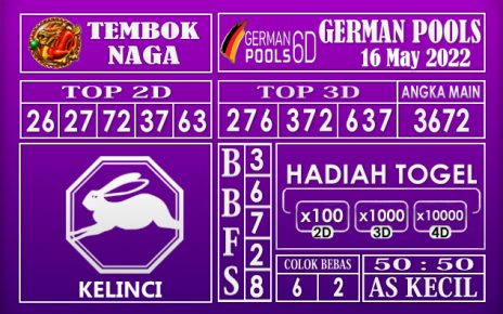 Prediksi Togel German Hari Ini 16 MAY 2022