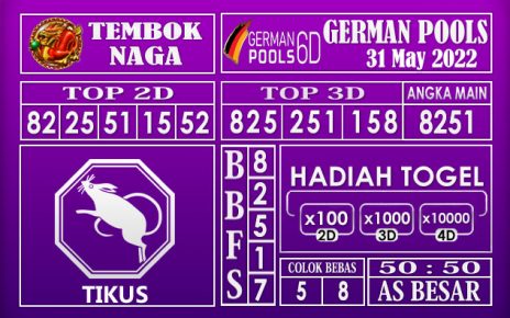 Prediksi Togel German Hari Ini 31 MAY 2022