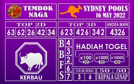 Prediksi Togel Sydney Hari Ini 16 May 2022