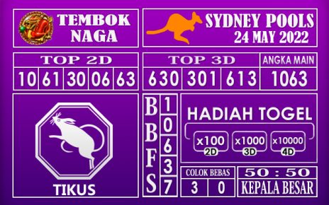 Prediksi Togel Sydney Hari Ini 24 May 2022