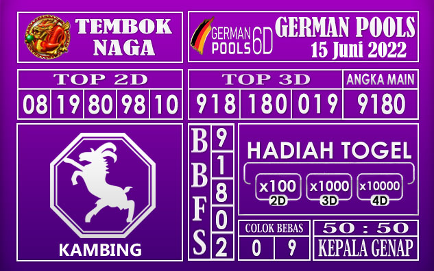 Prediksi Togel German Hari Ini 15 Juni 2022