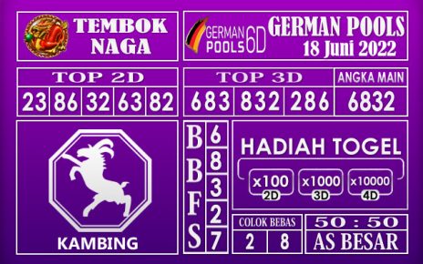 Prediksi Togel German Hari Ini 18 Juni 2022