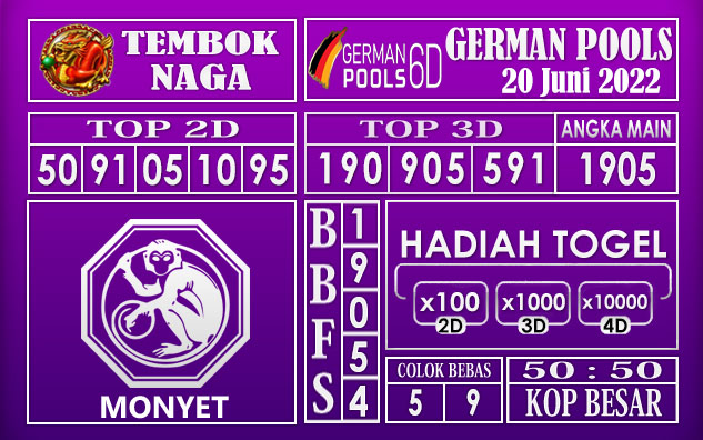 Prediksi Togel German Hari Ini 20 Juni 2022