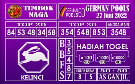 Prediksi Togel German Hari Ini 27 Juni 2022