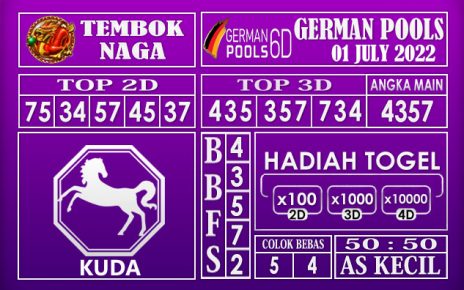 Prediksi Togel German Hari Ini 01 July 2022