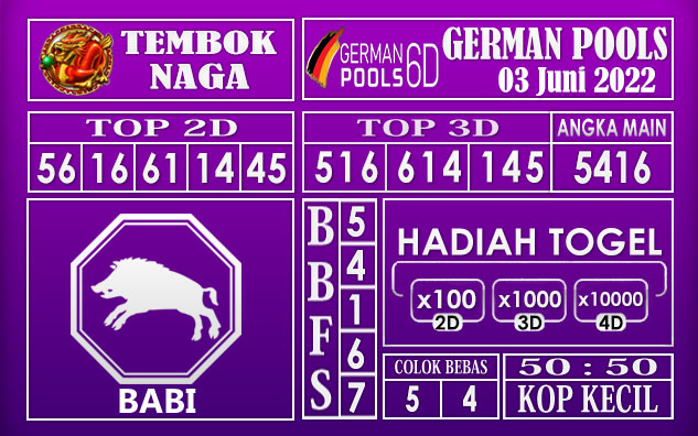 Prediksi Togel German Hari Ini 03 Juni 2022