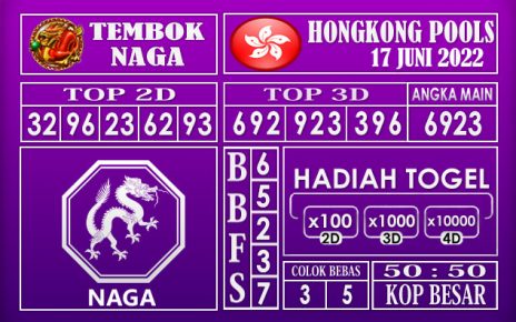 Prediksi Togel Hongkong Hari Ini 17 Juni 2022