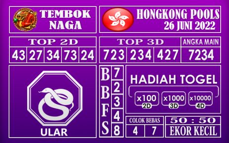 Prediksi Togel Hongkong Hari Ini 26 Juni 2022