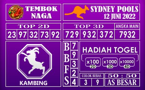 Prediksi Togel Sydney Hari Ini 12 Juni 2022