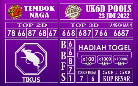 Prediksi Togel UK6D Hari Ini 23 Juni 2022