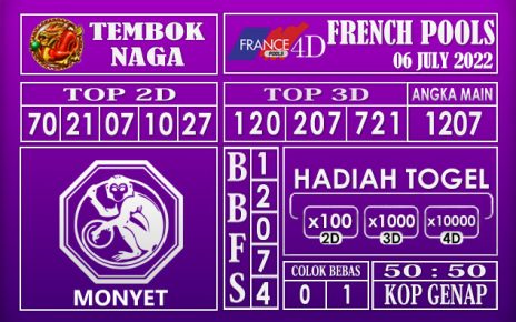 Prediksi Togel French Hari Ini 06 July 2022