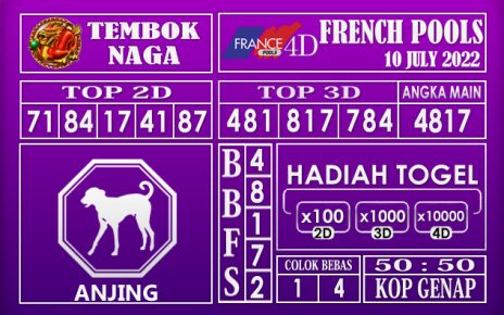 Prediksi Togel French Hari Ini 10 July 2022