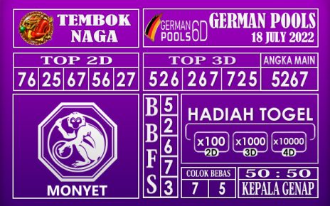 Prediksi Togel German Hari Ini 18 July 2022