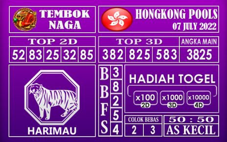 Prediksi Togel Hongkong Hari Ini 07 July 2022