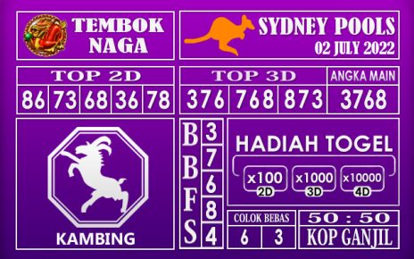 Prediksi Togel Sydney Hari Ini 02 July 2022