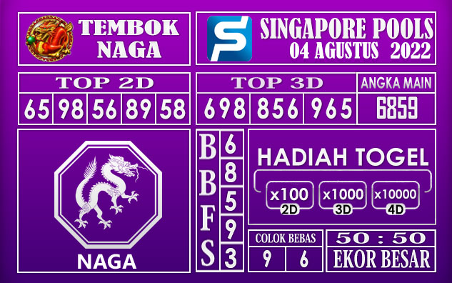 prediksi singapore hari ini tagl 04 agustus 2022